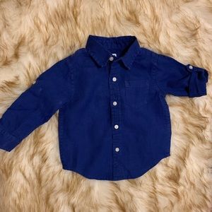 JANIE and JACK LINEN toddler/baby shirt 12-18M